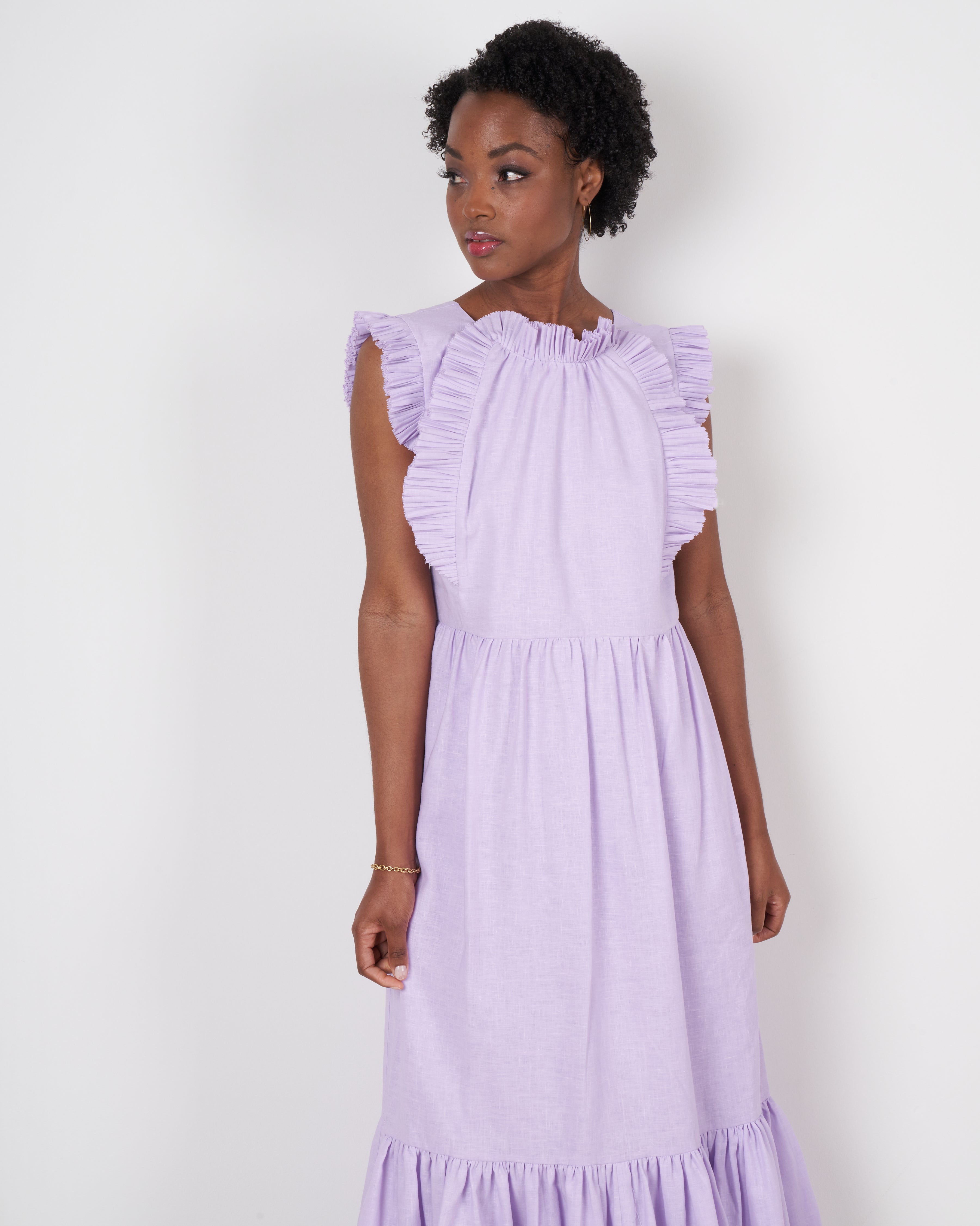 AMO Denim Muscle Tank Dress in Lilac – A M O